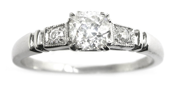 1920's 0.49ct Diamond Palladium Engagement Ring