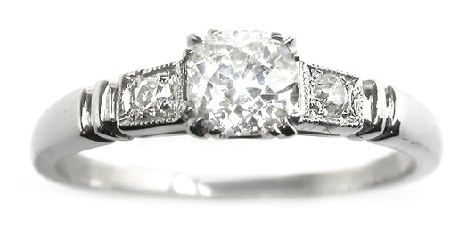 1920's 0.49ct Diamond Palladium Engagement Ring