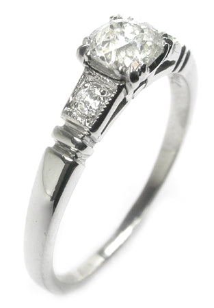 1920's 0.49ct Diamond Palladium Engagement Ring
