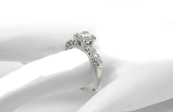 1920s 0.50ct Diamond 14k White Gold Engagement Ring