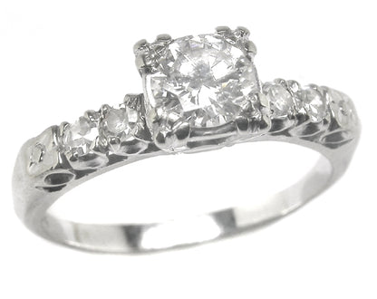 1920s 0.50ct Diamond 14k White Gold Engagement Ring