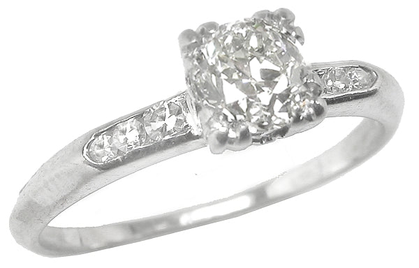 1920s 0.50ct Round Diamond 14k White Gold Engagement Ring