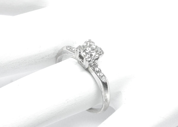 1920s 0.50ct Round Diamond 14k White Gold Engagement Ring