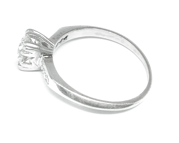 1920s 0.50ct Round Diamond 14k White Gold Engagement Ring
