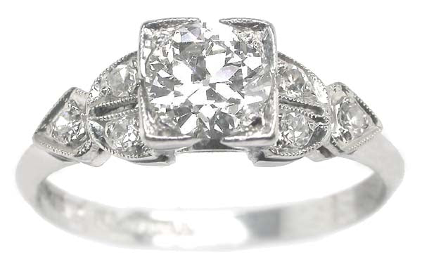 1920's 0.55ct Diamond Platinum Engagement Ring