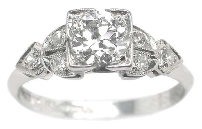 1920's 0.55ct Diamond Platinum Engagement Ring