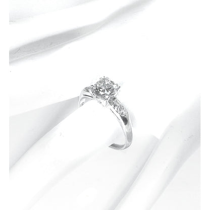 1920s 0.69ct Old European Diamond 14k White Gold Engagement Ring