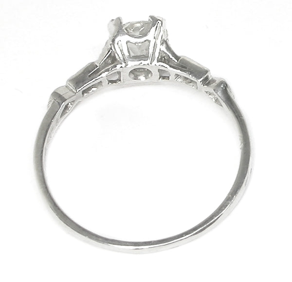 1920s 0.70ct Old Mine  Diamond Platinum Engagement Ring