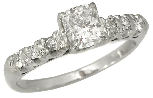 1920s 0.71ct Diamond 14k White Gold Engagement Ring