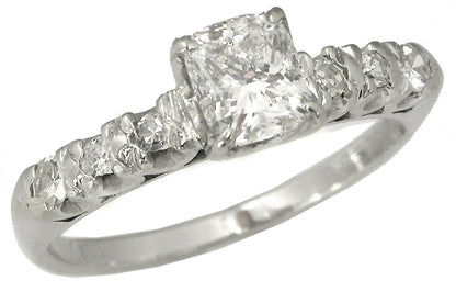 1920s 0.71ct Diamond 14k White Gold Engagement Ring