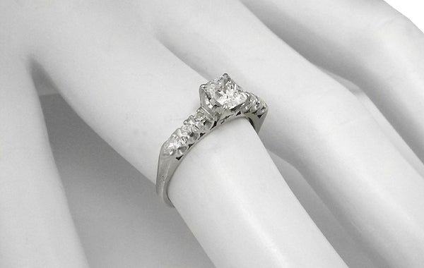 1920s 0.71ct Diamond 14k White Gold Engagement Ring