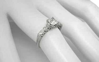 1920s 0.71ct Diamond 14k White Gold Engagement Ring
