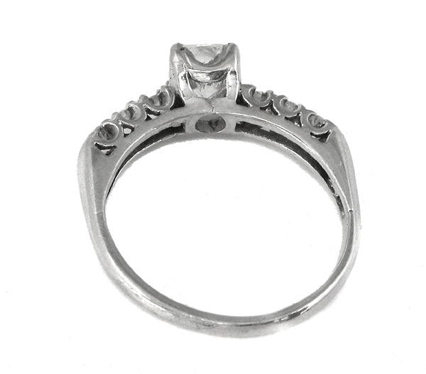 1920s 0.71ct Diamond 14k White Gold Engagement Ring