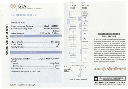 1920s 0.71ct Diamond 14k White Gold Engagement Ring