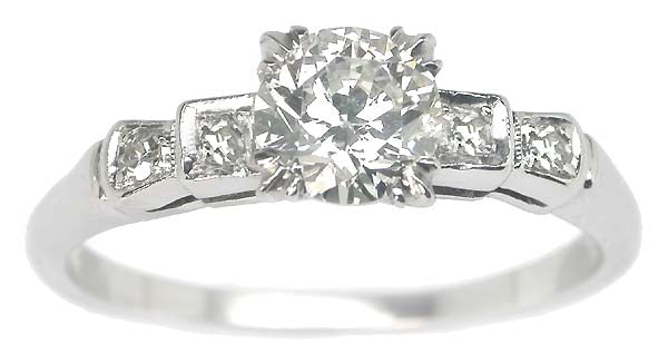 1920's 0.78ct Diamond Platinum Engagement Ring