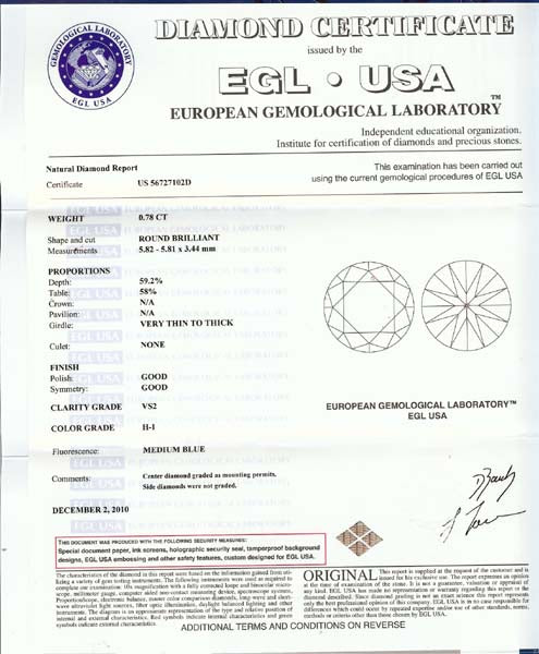 1920's 0.78ct Diamond Platinum Engagement Ring