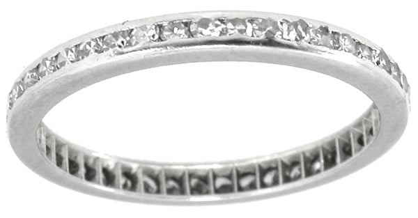 1920s 0.80ct Round  Diamond Eternity Wedding Band