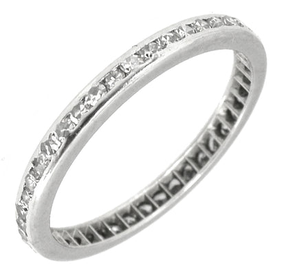 1920s 0.80ct Round  Diamond Eternity Wedding Band