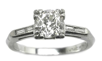 1920's 0.85ct Diamond Platinum Engagement Ring