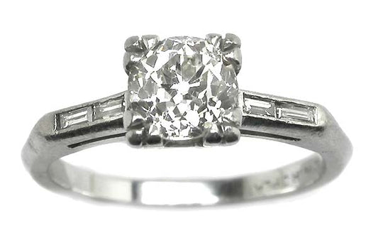 1920's 0.85ct Diamond Platinum Engagement Ring