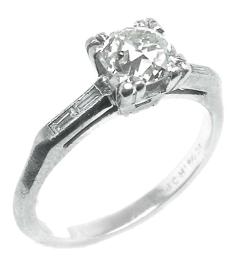 1920's 0.85ct Diamond Platinum Engagement Ring
