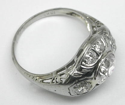 1920s 0.85ct Old Mine  Diamond 18k Gold Engagement Ring