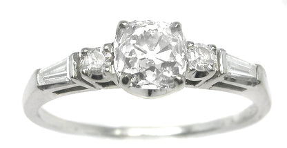 1920s 0.86ct Old Mine  Diamond 18k Gold Engagement Ring