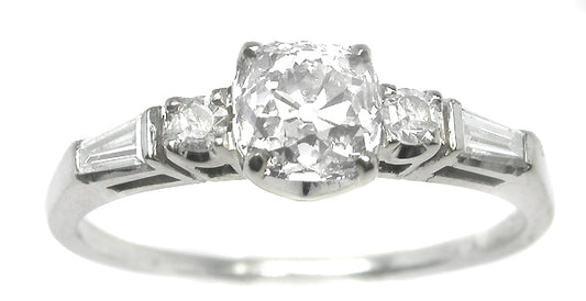 1920s 0.86ct Old Mine  Diamond 18k Gold Engagement Ring