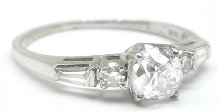 1920s 0.86ct Old Mine  Diamond 18k Gold Engagement Ring