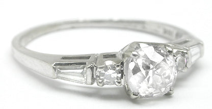 1920s 0.86ct Old Mine  Diamond 18k Gold Engagement Ring