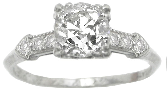 1920s 0.92ct Old European Diamond Engagement Ring