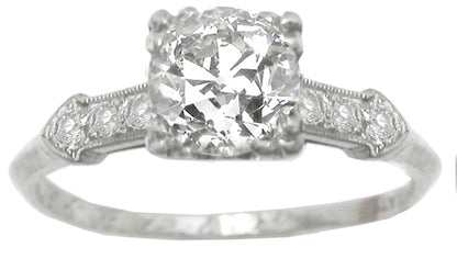 1920s 0.92ct Old European Diamond Engagement Ring