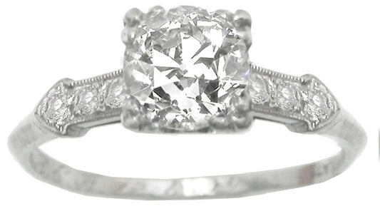 1920s 0.92ct Old European Diamond Engagement Ring