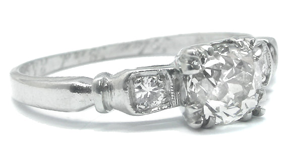 1920s 0.92ct Old European Diamond Platinum Engagement Ring