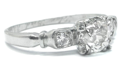 1920s 0.92ct Old European Diamond Platinum Engagement Ring