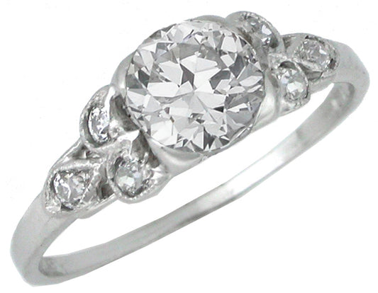 1920s 0.97ct Diamond Platinum Engagement Ring