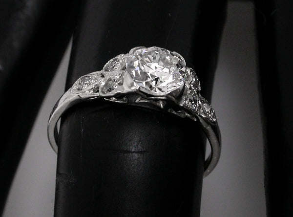 1920s 0.97ct Diamond Platinum Engagement Ring