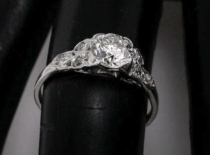1920s 0.97ct Diamond Platinum Engagement Ring