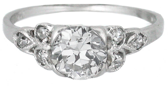 1920s 0.97ct Diamond Platinum Engagement Ring
