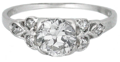 1920s 0.97ct Diamond Platinum Engagement Ring