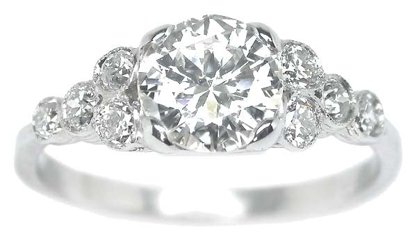 1920's 0.98ct Diamond Platinum Engagement Ring