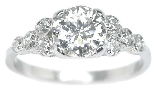1920's 0.98ct Diamond Platinum Engagement Ring