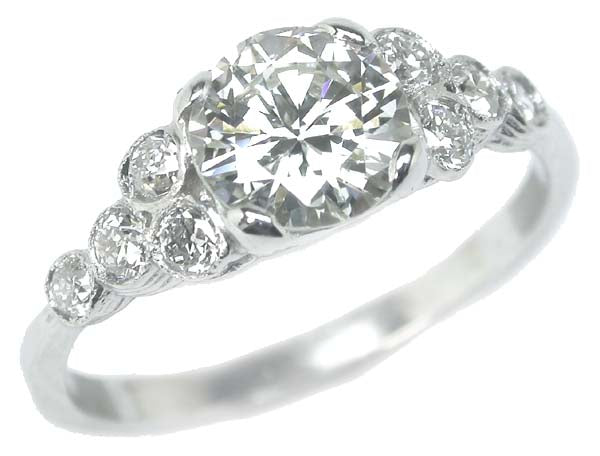 1920's 0.98ct Diamond Platinum Engagement Ring