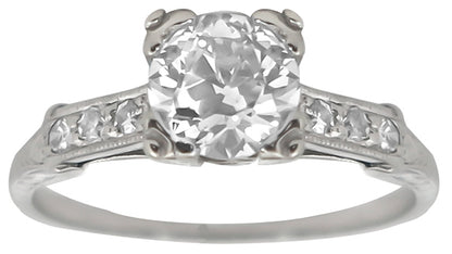 1920s 1.00ct    Diamond Platinum Engagement Ring