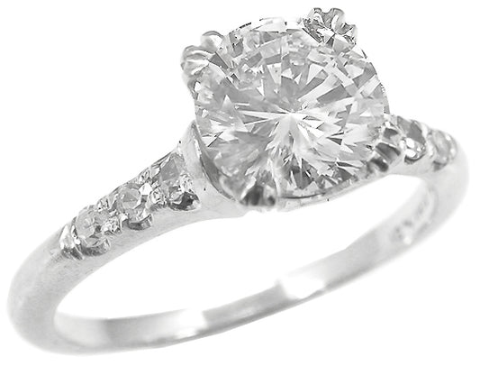1920s 1.00ct Round Diamond Engagement Ring