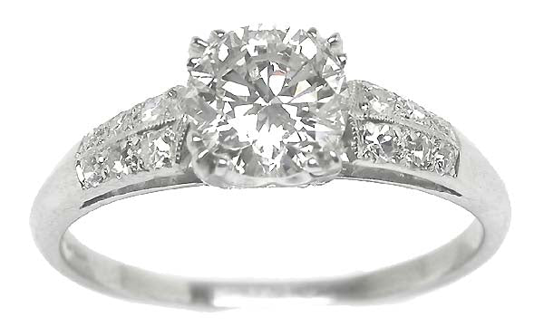 1920's 1.03ct Diamond Platinum Engagement Ring
