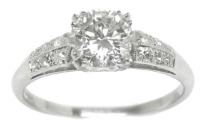 1920's 1.03ct Diamond Platinum Engagement Ring