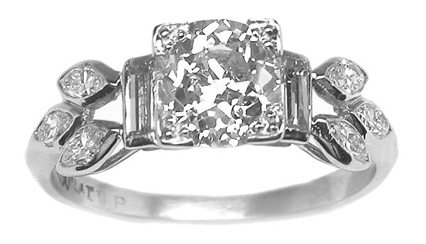 1920's 1.04ct Diamond Platinum Engagement Ring