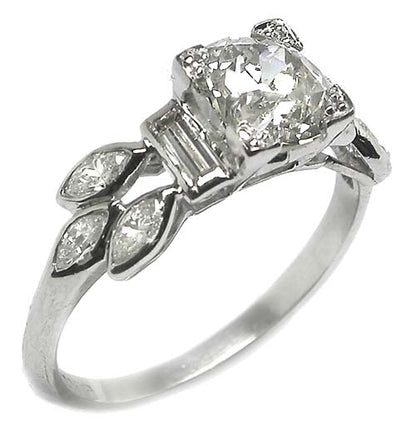 1920's 1.04ct Diamond Platinum Engagement Ring