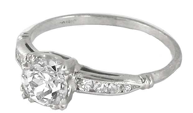 1920s 1.05ct  Old European Diamond Platinum Engagement Ring